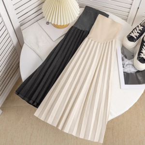 Jupe de grossesse longue et plissée