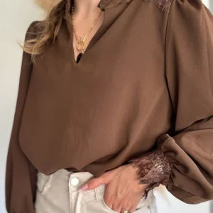 BLOUSE MILA - CHOCOLAT