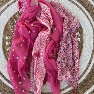 Echarpe patch fushia