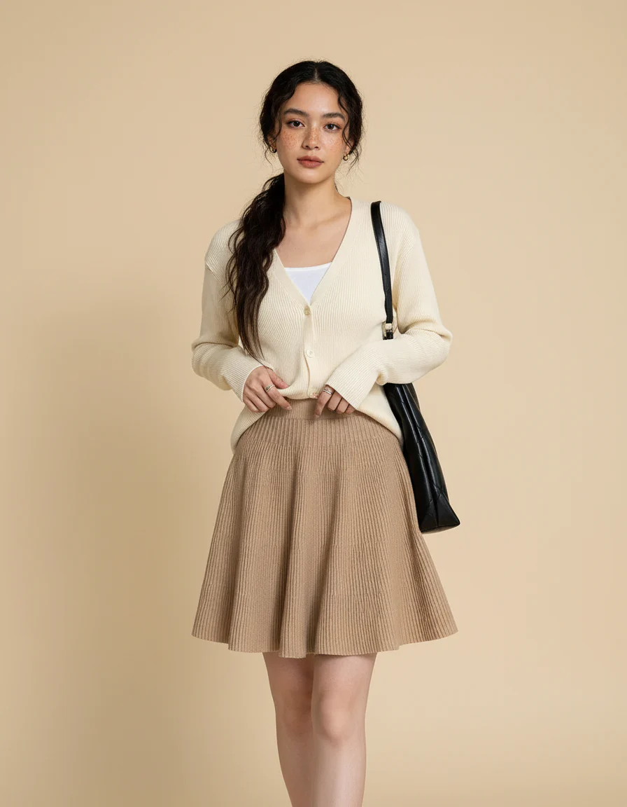 Jupe Patineuse Beige