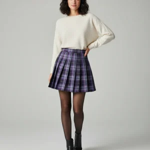 Jupe Patineuse Plissée Écossaise Preppy