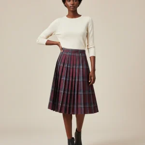 Jupe Patineuse Plissée Écossaise Chic