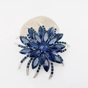 Broche flocon bleu