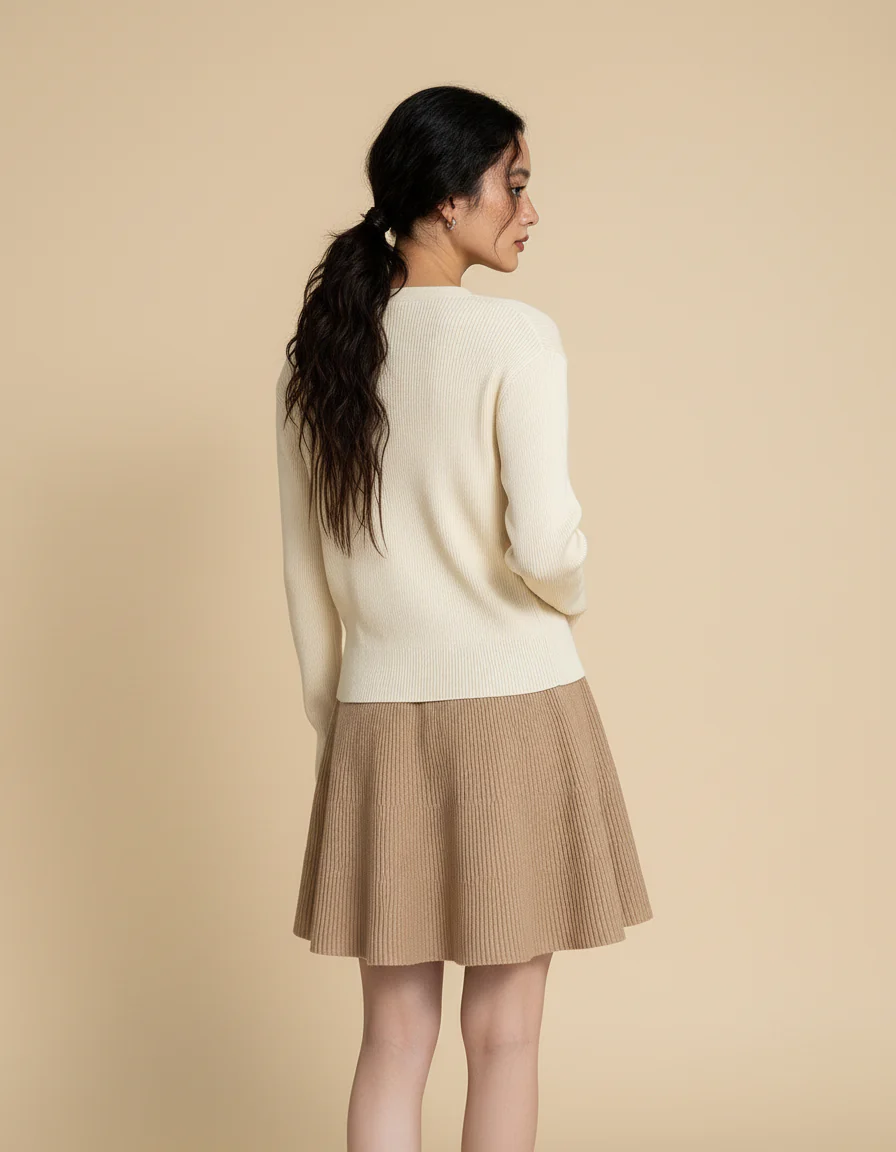 Jupe Patineuse Beige – Image 2