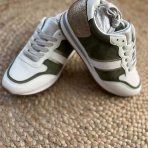 Basket Florida kaki/blanc