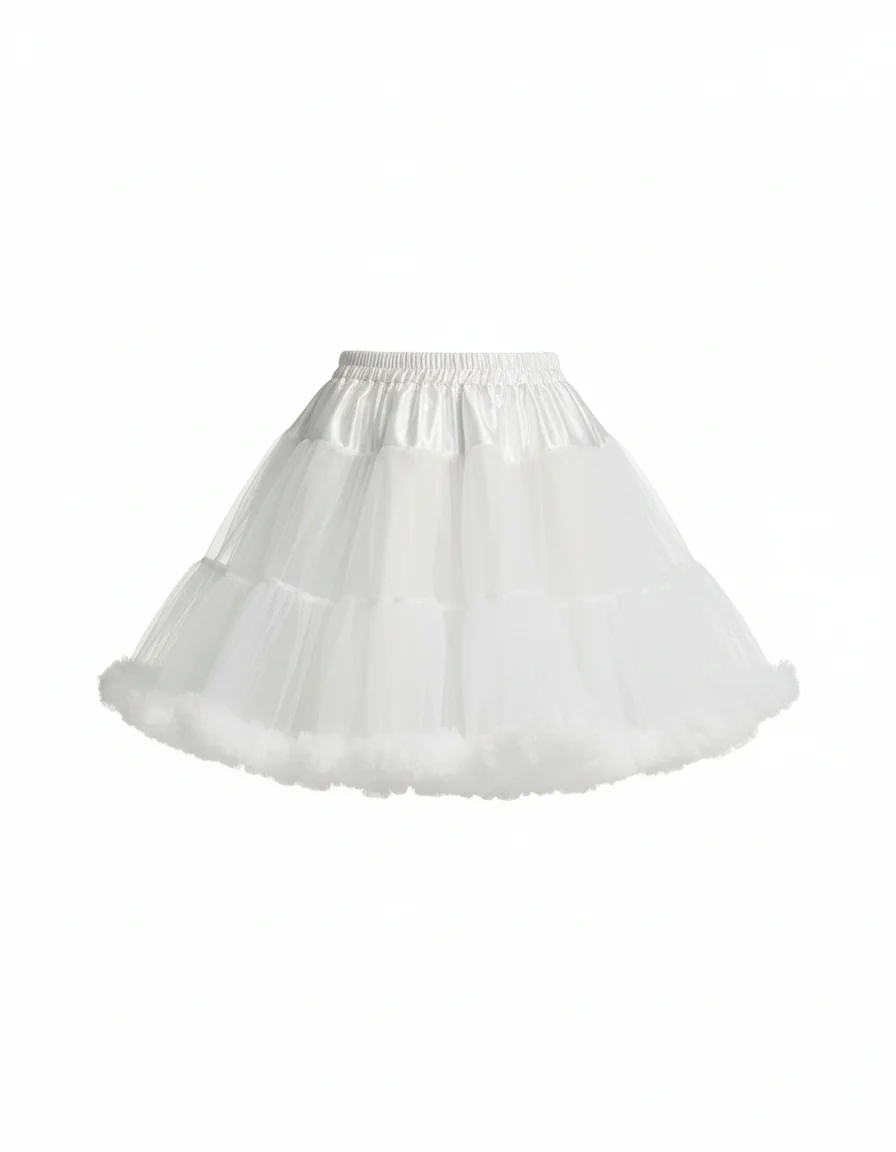Jupe Patineuse Blanche Moelleuse Élégante – Image 3