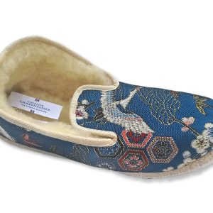 Charentaises de “l’Atelier Charentaises” – femme – “modèle Dorine” – semelle feutre avec protection crêpe – fourré laine – TAILLES 37 à 41