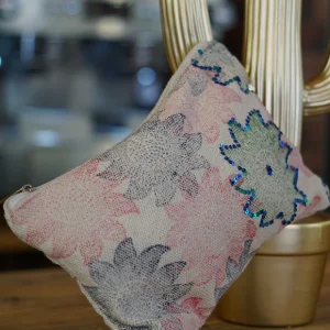 Pochette beige fleurie Laguna di marano