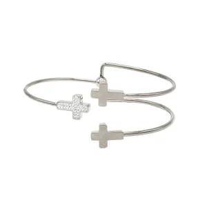 Bracelet argenté 3 croix