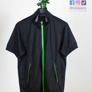 Veste manches courtes zippée
