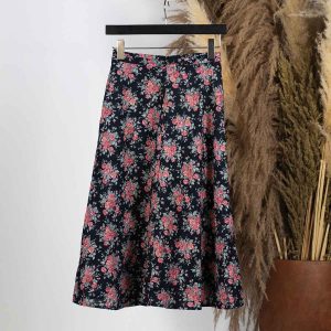Jupe fleurie rose