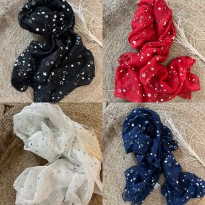 Écharpes stars argentées