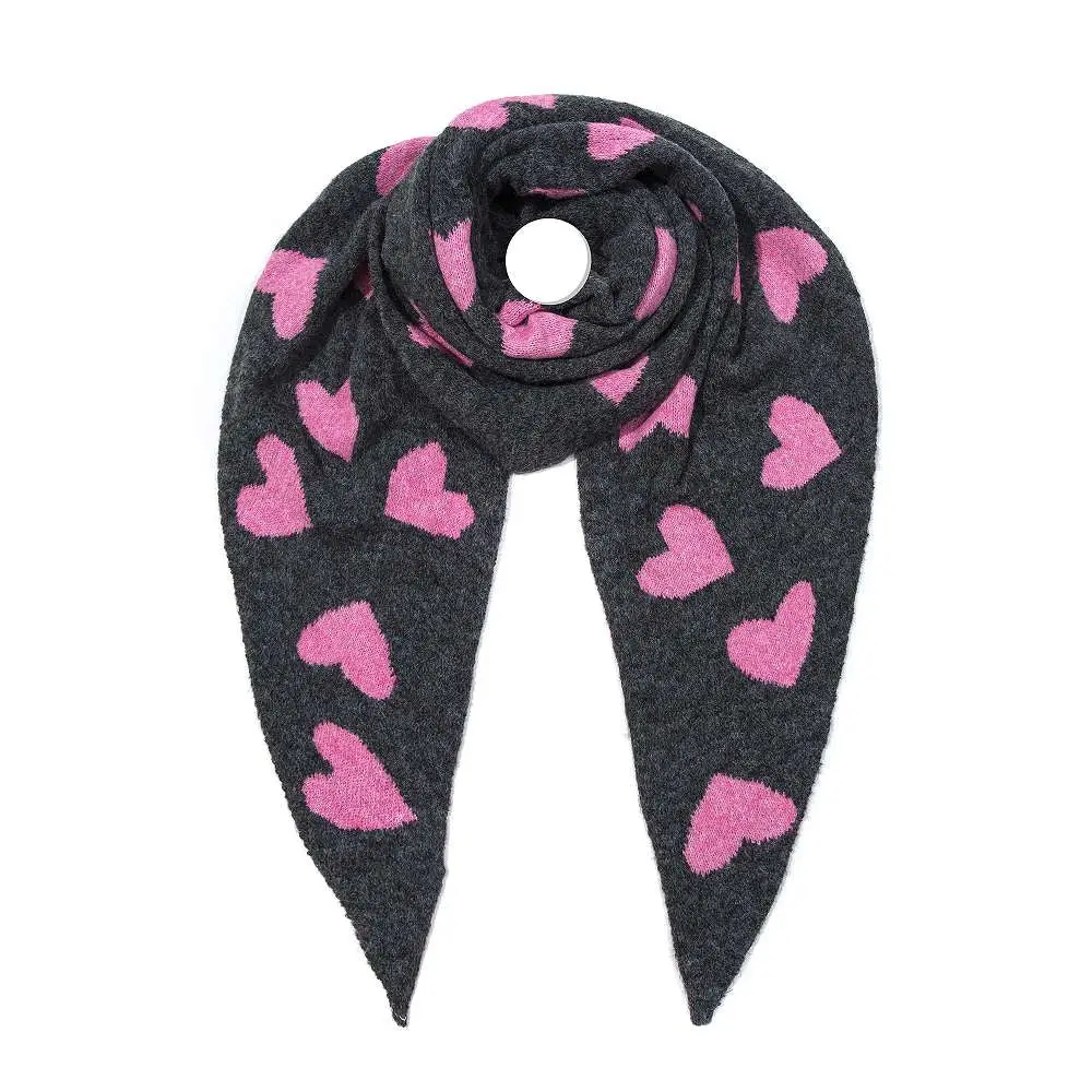 Echarpe triangulaire coeurs – Image 2