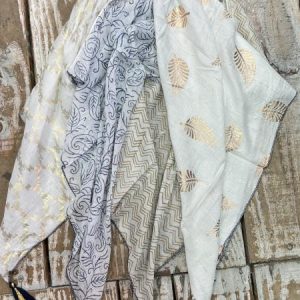 echarpe patch blanc/bleu