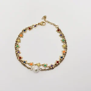 Bracelet fleurs perle