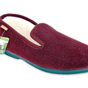 Chaussons “La Maison de l’Espadrille” – homme – bordeaux – “modèle Pascal 7602” – semelles caoutchouc antidérapantes