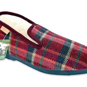 Chaussons “La Maison de l’Espadrille” – homme – bordeaux – “modèle Ludovic 7603” – semelles caoutchouc antidérapantes – intérieur fourré laine – TAILLES 39 à 46