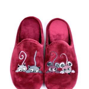 Mules – “La maison de l’Espadrille – femme – bordeaux – “modèle Sylvie 9006” – semelles caoutchouc antidérapantes – très souples et confortables – TAILLES 39 – 41