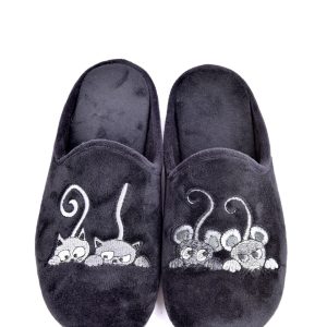 Mules – “La maison de l’Espadrille – femme – noir – “modèle Sylvie 9006” – semelles caoutchouc antidérapante – très souples et confortables – TAILLES 37 – 39
