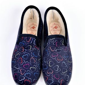 Chaussons “La Maison de l’Espadrille” – femme – noir – modèle “Coralie 7630” semelles caoutchouc antidérapantes – TAILLE 35