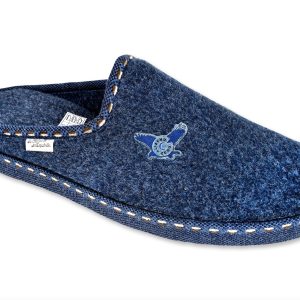 Mules classiques “La Maison de l’Espadrille” – homme – marine – “modèle Xavier 6855” – semelles caoutchouc antidérapantes – 39 à 45