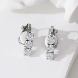 Boucles d’oreilles clips triple