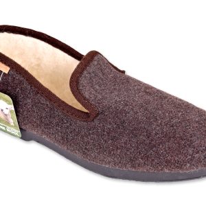 Chaussons “La Maison de l’Espadrille” – homme – marron – “modèle Pascal 7602” – semelles caoutchouc antidérapantes – fourré laine – TAILLES 41 à 46