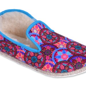 Charentaises de “l’Atelier Charentaises” – femme – “modèle Camille” – semelles feutre avec protection crêpe – fourré laine – TAILLE 41