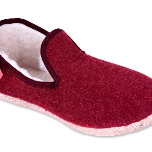 Charentaises “Fargeot” – homme  – bordeaux – “modèle Finistère” – semelles feutre