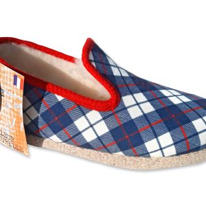 Charentaise “Chausse Mouton” – femme – marine – “modèle Melrose” – semelles feutre – intérieur fourré laine – TAILLES 35 – 41