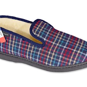 Chaussons “Fargeot” – homme – « modèle Gatien » – semelles caoutchouc antidérapantes – intérieur fourré laine – TAILLE 48