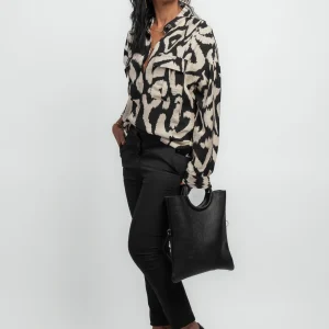 Chemise noire et blanche Panda