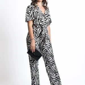 Combinaison zebré Lilas