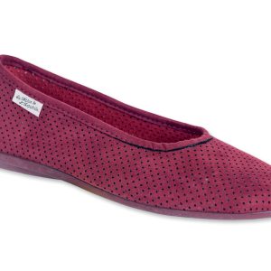 Ballerines – “La maison de l’Espadrille” – femme – bordeaux – “modèle Claudie 2098” – semelles caoutchouc antidérapantes – TAILLES 36 à 41