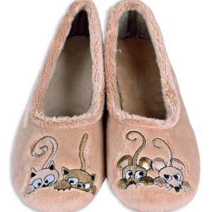 Ballerines – “La maison de l’Espadrille – femme – velours – rose – “modèle Magali 6046” – tissus très souple – semelles caoutchouc antidérapantes – TAILLES 37 – 38 – 39 – 40