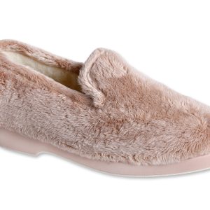 Chaussons “La Maison de l’Espadrille” – femme – nude – “modèle 7634” – semelles caoutchouc antidérapantes – intérieur fourré laine TAILLES 35 – 39 – 40 – 41 – 42