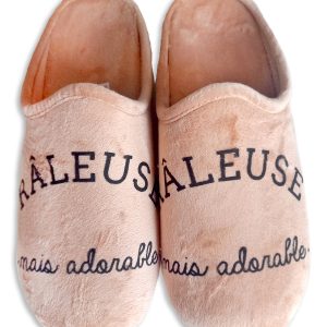 Mules – “La maison de l’Espadrille – femme – rose – modèle “Râleuse mais adorable 101” – semelles caoutchouc antidérapantes – TAILLES 38 – 39