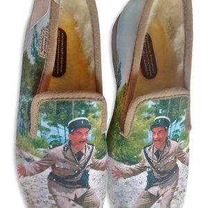 Chaussons cinéma “La Maison de l’Espadrille” – homme – modèle “Les Gendarmes de Saint-Tropez 7701” – intérieur fourré laine – semelles caoutchouc antidérapantes – TAILLES 41 – 43 – 44 – 45