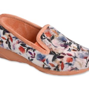 Chaussons avec talon “La Maison de l’Espadrille” – femme – orange – “modèle 6946” – semelles caoutchouc antidérapantes – intérieur velours – TAILLES 36 – 37 – 38 – 39 – 40 – 41