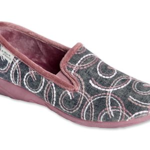 Chaussons avec talon “La Maison de l’Espadrille” – femme – rose – “modèle 6948” – semelles caoutchouc antidérapantes – intérieur velours – TAILLES 37 – 38 – 39 – 40