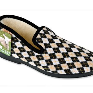 Chaussons “La Maison de l’Espadrille” – homme – beige – “modèle Gildas 7608” – semelles caoutchouc antidérapantes – fourré laine – TAILLES 41 – 42 – 44