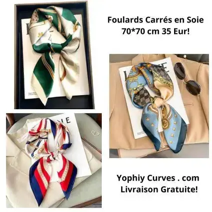 *Foulards Carrés en Soie - Chic et Tendance – Image 3