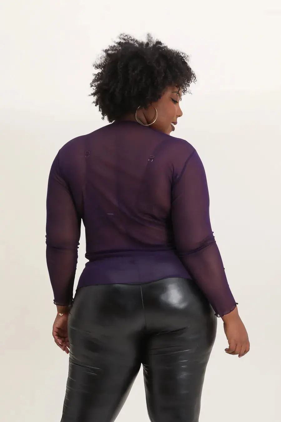 Haut Transparent Grande Taille - Tops - Couleur Chocolat ou Prune – Image 2