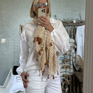 Echarpe cds beige caramel