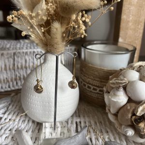Boucles CDS blanc doré