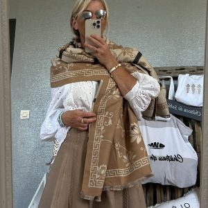 Châle écharpe CDS beige