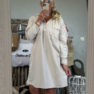 Robe sweat beige  oversize