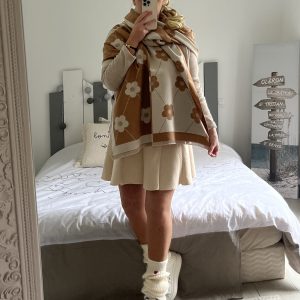 Châle écharpe taupe