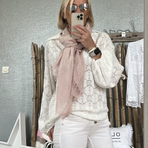 Echarpe  CDS rose poudré