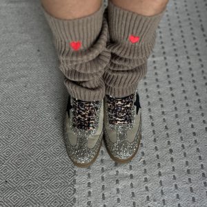 Guêtres taupe cœur